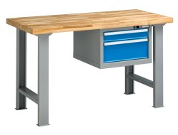 Dílenské stoly série B, šířka 1500, hloubka 700 nebo 800, výška 880 nebo 890 mm (6 modelů)