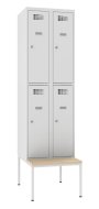 Šatní skříň dělená Sus 322 W s lavičkou P321 W