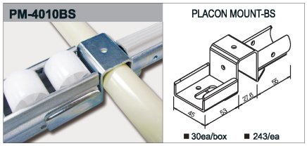 Úchyt válečkové tratě typ PM-4010BS - 1