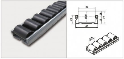 Válečková dráha PL-601F_EM (ESD) průměr válečků 30 mm - 1