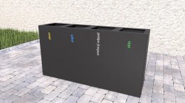 Venkovní koš na tříděný odpad Steel III