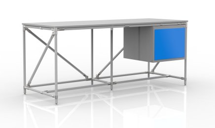 Dílenský stůl s kontejnerem šíře 2000 mm, 240405317 - 1