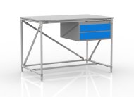 Dílenský stůl s kontejnerem se dvěma zásuvkami 24040531 (3 modely) - 1