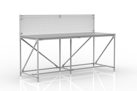 Dílenský stůl s perfopanelem šíře 2000 mm, 24040836 - 1