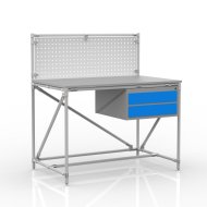 Dílenský stůl z trubkového systému s perfopanelem 240408314 (3 modely)