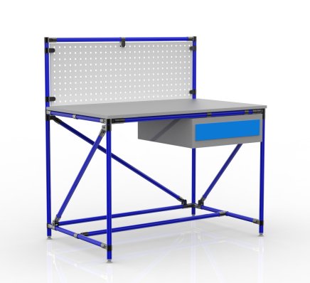 Dílenský stůl z trubkového systému s perfopanelem 240408313 (3 modely) - 3