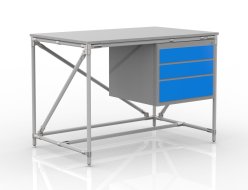 Dílenský stůl s kontejnerem se třemi zásuvkami 24040532 (3 modely)