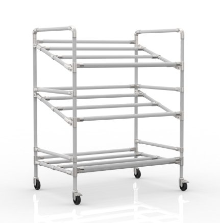 Regálový vozík na přepravky šíře 972 mm, 24040230 - 1