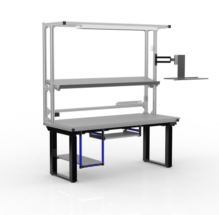 Elektricky výškově stavitelný pracovní stůl s nástavbou 24100902 - 3
