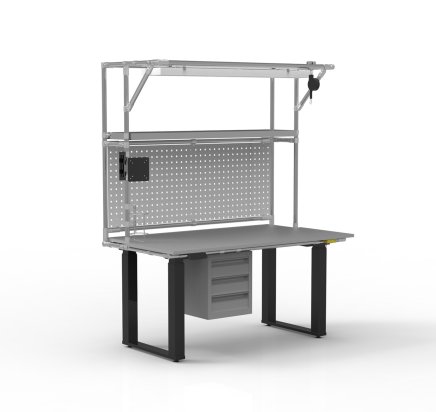 ESD Elektricky výškově stavitelný pracovní stůl s nástavbou - 1