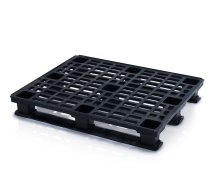 Plastová paleta ESD stohovatelná s ližinami v. 155 x š. 1000 x h. 1200 mm
