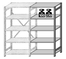 Přístavný regál CLIP pozink (9 modelů)