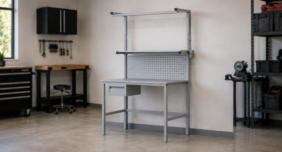 Dílenské stoly s nástavbou a lamino deskou