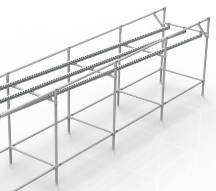 Spádový dopravník (různé varianty)