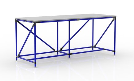 Dílenský stůl z trubkového systému šíře 2000 mm, 240405312 - 3