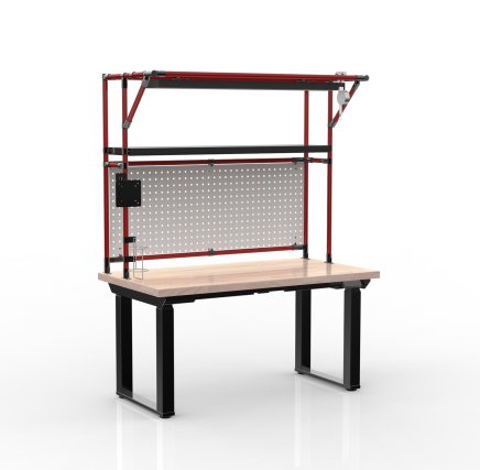 Elektricky výškově stavitelný pracovní stůl s nástavbou 24111933 - 2