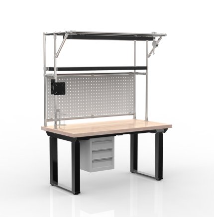 Elektricky výškově stavitelný stůl s kontejnerem se třemi zásuvkami 24111935 - 4