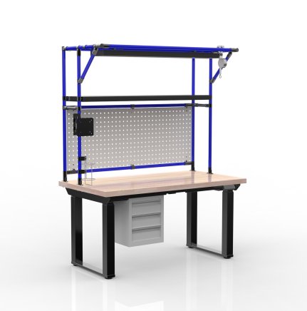 Elektricky výškově stavitelný stůl s kontejnerem se třemi zásuvkami 24111935 - 3