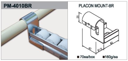 Úchyt válečkové tratě typ PM-4010BR