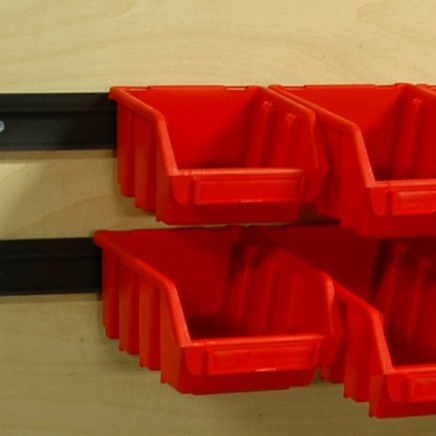 Plastový zásobník Ergobox 2 - barva červená - 3