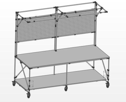 Pracovní stůl na kolečkách s lamino deskou 23080393 - 2