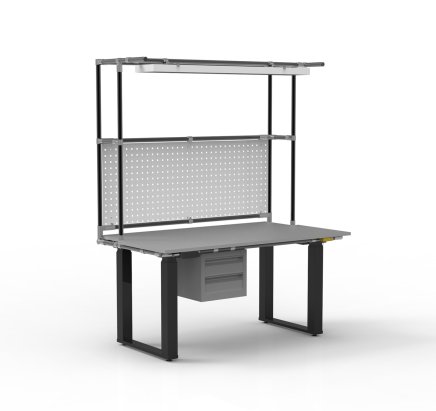 ESD Elektricky výškově stavitelný pracovní stůl s nástavbou - 2