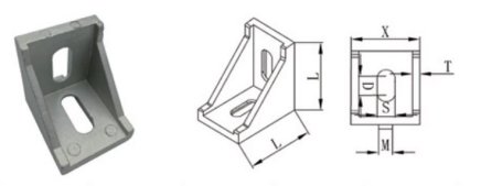 Úhelník 90°, 40 x 35 mm KBA-40