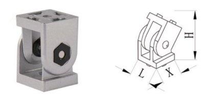 Kyvná spojka 40 x 40 mm, KBH-40