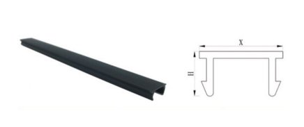 Krytka plastová pro drážku 8 mm KGN2-8