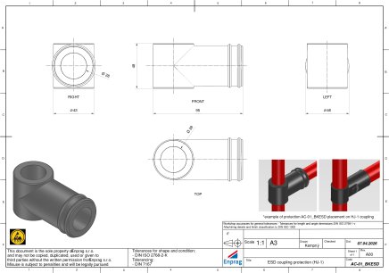Ochranná krytka na spojky AC-01BKESD - 4
