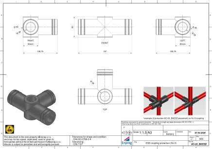 Ochranná krytka na spojky AC-03BKESD - 4